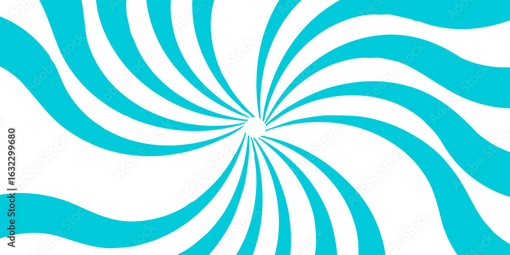 Poster abstract optical illusion twisted background vector design. geometric abstract blue cartoon. illustr