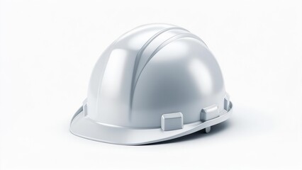 Shiny white hard hat