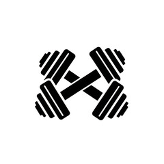 Obraz premium Crossed dumbbells for fitness and exercise isolated on transparent background