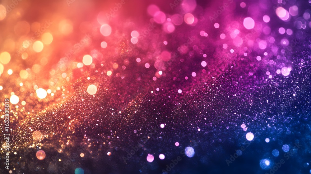 Poster abstract glitter background with shimmering golden sparkling elegant festive patterns