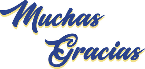 muchas gracias fondo transparente, letras en castellano