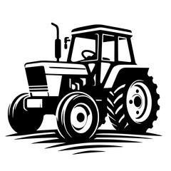 Tractor vehicle silhouette