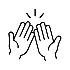 Obraz premium High Five Gesture Icon Illustration
