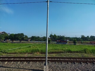 railroad tracks in the countryside