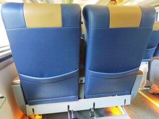 rows of seats in the airport