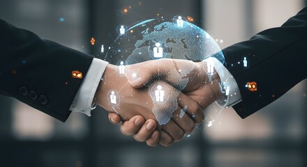 Global Business Partnership and Networking Concept