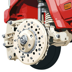Car brake disc isolated 