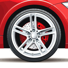 car wheel and brake disc 
