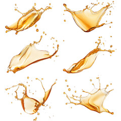 Fototapeta premium Liquid splashes isolated on transparent background