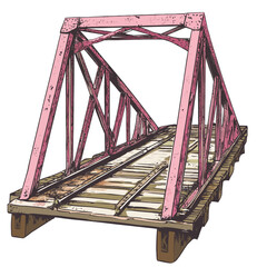 Pink bridge isolated 