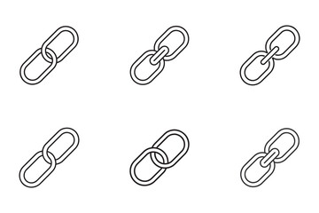 Simple Chain Link Vector Illustration for Connection Concepts and Design Elements on White Background Linking Together