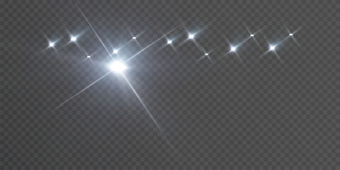 Bright white highlights and elliptical reflections of light that mimic stadium floodlights. Transparent glow for creating photographic highlights, projection highlights or cinematic lighting.
