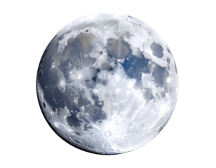Full moon with transparent background