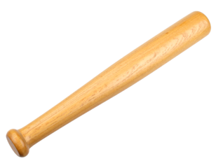 Baseball bat on transparent background