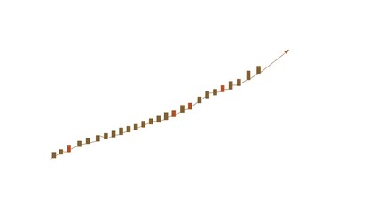 Naklejka premium Vector illustration of black dominoes spiraling on a road to success