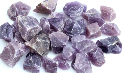 Amethyst stone collection natural purple quartz minerals for healing and decoration