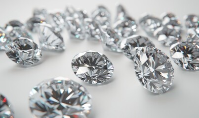 Brilliant cut diamonds showcase glistening facets luxury investment concept