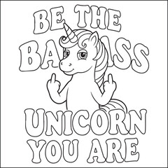 Groovy swear words. Bold and easy coloring pages for adults.