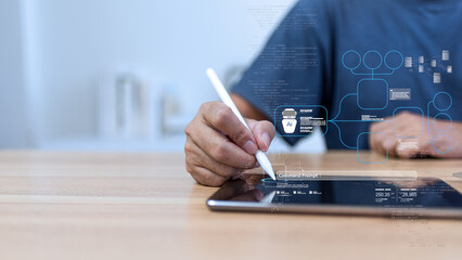 Process automation enables AI-driven workflow in modern business with digital management, virtual system, generative assistance, and efficient composition