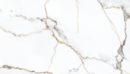 Obraz premium White marble texture with elegant golden and grey veins. A luxurious natural stone pattern background for interior design.