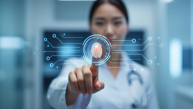 Advanced Biometric Technology and Security Solutions for Healthcare Professionals Ensuring Patient Data Protection and Secure Access with Fingerprint Authentication Systems