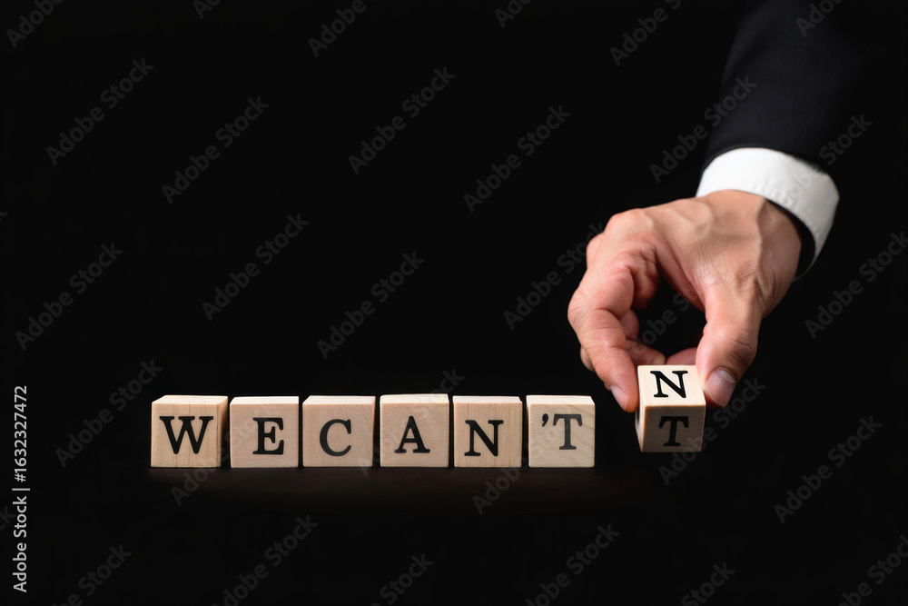 Poster unlocking potential a conceptual image of overcoming obstacles and achieving success through positiv