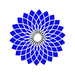 beautiful flower vector icon white on background