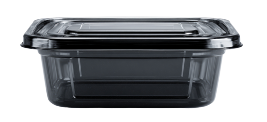 Rectangular food container with a lid