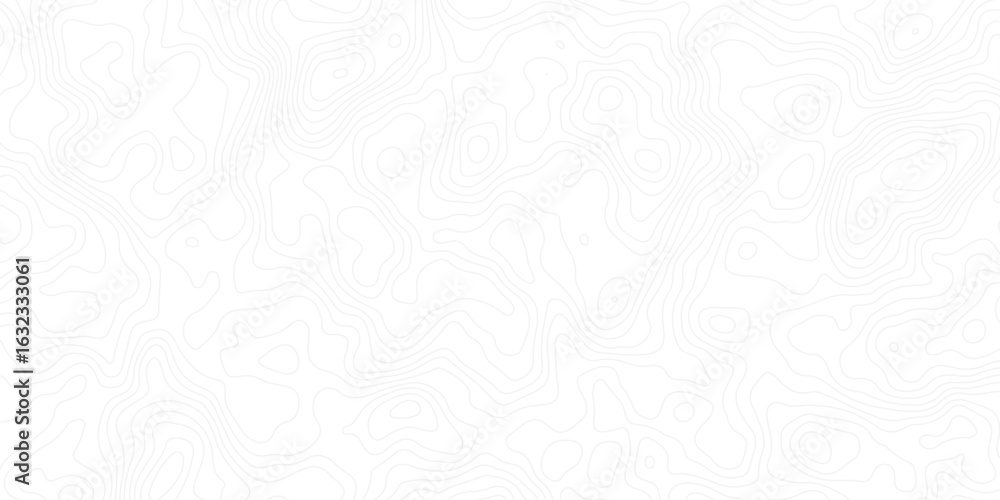 Poster minimal white abstract background with smooth topographic contour lines. perfect for mapping, elevat
