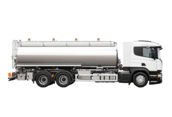 Side profile of a large tanker truck