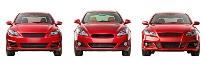 car isolated on transparent white background, clipping path