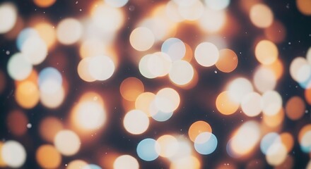 Fototapeta premium Warm Bokeh Lights Abstract Background with Subtle Sparkles