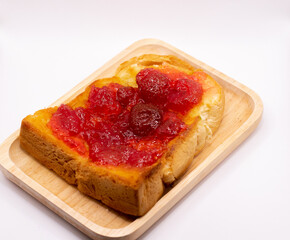 strawberry jam toast