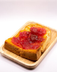 strawberry jam toast