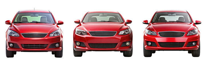 car isolated on transparent white background, clipping path