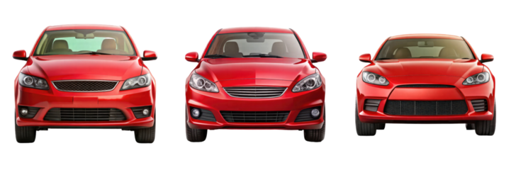 car isolated on transparent white background, clipping path