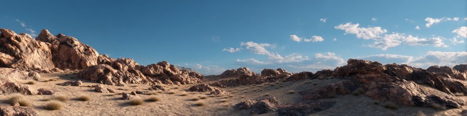 Fototapeta premium Desert landscape hdr panorama 360 degrees view