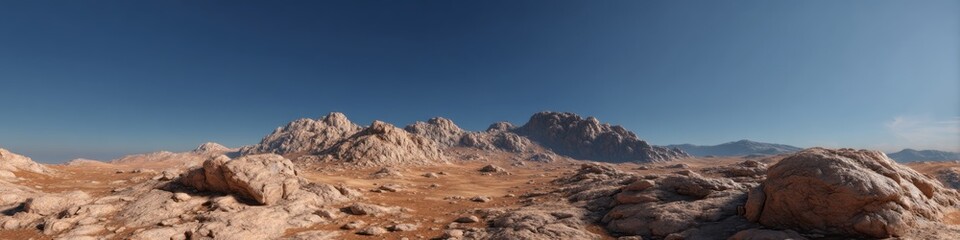 Fototapeta premium Panoramic hdr landscape view desert 360 degree