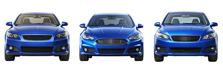 car isolated on transparent white background, clipping path