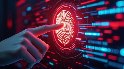Fingerprint scan for digital security and biometric authentication