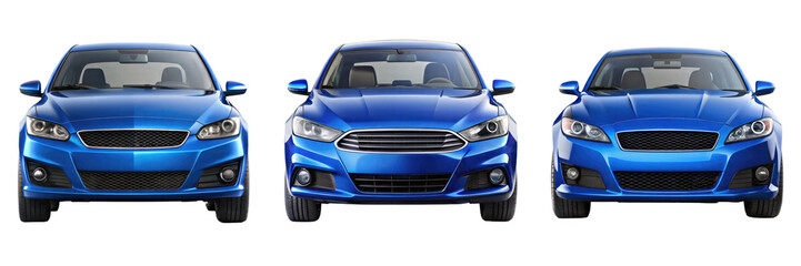 car isolated on transparent white background, clipping path