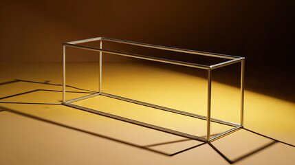 Minimalist modern device on neutral surface, showcasing clean geometric design.