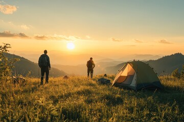 Eco Travelers Camping in Mountains