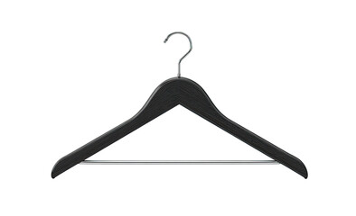 Dark gray wooden garment hanger