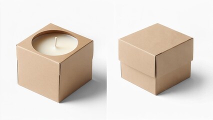 Square cardboard candle boxes