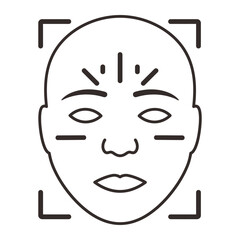 Facial Recognition Face Scan Icon Minimalist Design