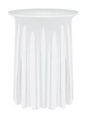 Round table covered. vector illustration