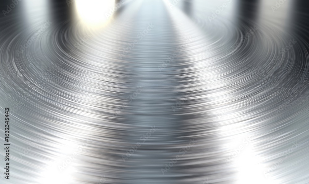 Poster shiny metallic texture background with concentric circular ripple pattern