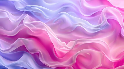 Soft Pastel Waves of Fabric Flowing in Gentle Bright Colors