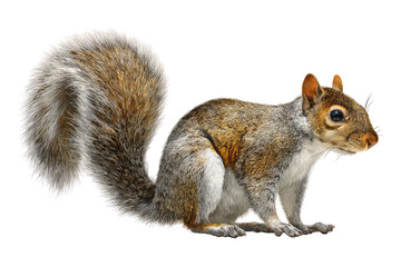 Obraz premium Gray squirrel, side profile, full shot